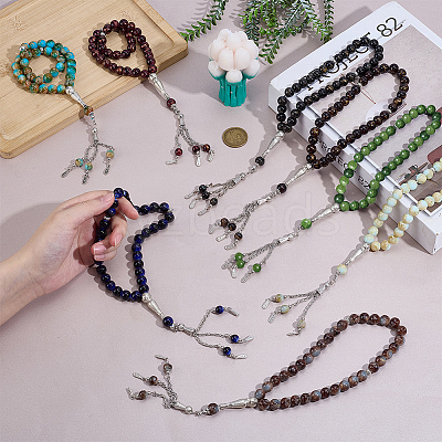 8Pcs 8 Colors Alloy Charm Bracelets BJEW-PH0004-69-1