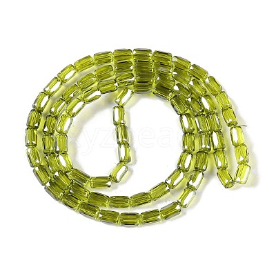 Electroplate Glass Beads Strands GLAA-Q101-02A-PL02-1