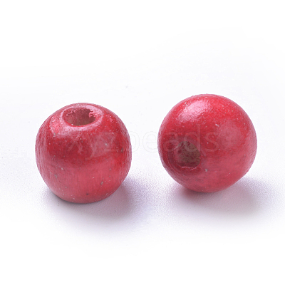 Dyed Natural Wood Beads WOOD-Q006-12mm-01-LF-1
