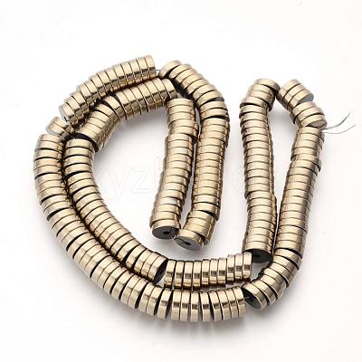 Electroplate Non-magnetic Synthetic Hematite Beads Spacers Strands G-Q486-74G-1