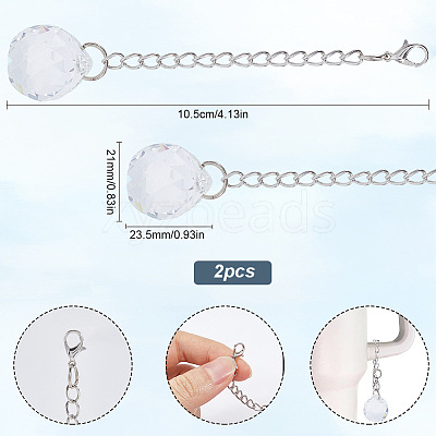 2Pcs Round Resin Pendant Decoration HJEW-SC0001-69-1
