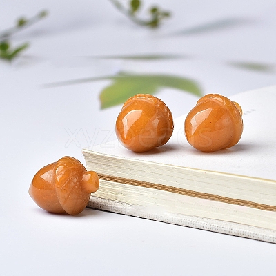Natural Yellow Aventurine Carved Healing Acorn Figurines PW-WG75049-04-1