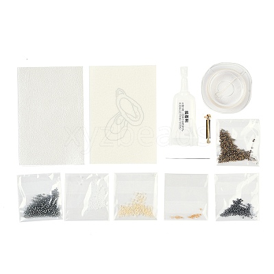 MIYUKI Seed Beads Oyster Brooch Making Kits DIY-H165-04D-1