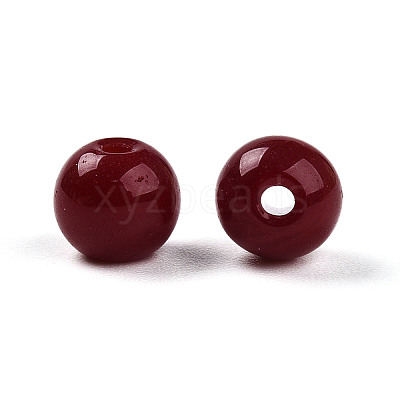 Opaque Solid Color Glass Beads GLAA-N007-6mm-A04-1