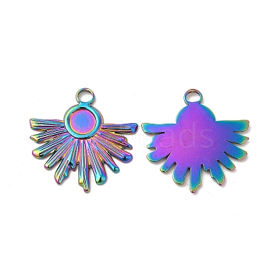 Ion Plating(IP) 304 Stainless Steel Pendant Cabochon Settings STAS-I671-31MC-1