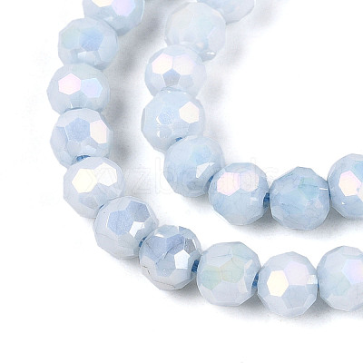 Anti-Tarnish Electroplate Glass Beads Strands EGLA-T021-4mm-15-07-1