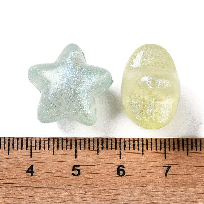 Luminous Transparent Acrylic Beads OACR-G033-06A-1