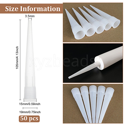 Plastic Caulking Nozzle Applicators TOOL-WH0136-83-1