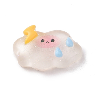 Translucent Cloud Resin Cabochons LS-RESI-K019-03D-1