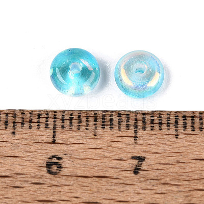 Baking Paint Electroplate Transparent Glass Beads EGLA-Q141-01A-A08-1