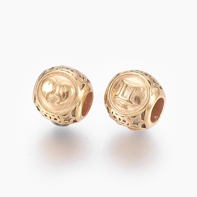 316 Surgical Stainless Steel European Beads STAS-F195-128G-12-1
