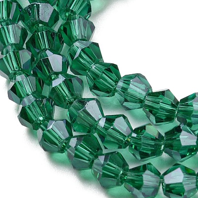 Transparent Electroplate Glass Beads Strands EGLA-A039-T4mm-A10-1