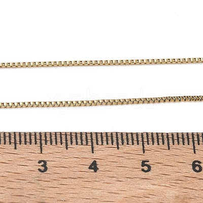 10Pcs 1MM 304 Stainless Steel Box Chain Necklaces NJEW-G203-07G-1