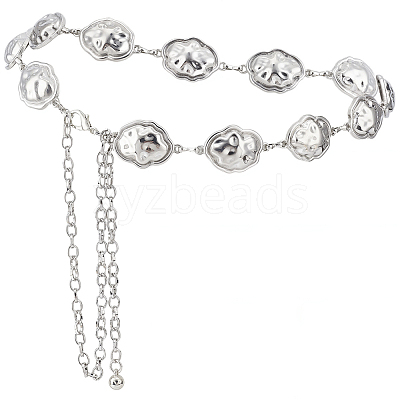 1Pc Alloy Cloud Link Chain Waist Belly Chains for Women AJEW-GF0013-44-1