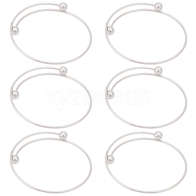 6Pcs Adjustable 304 Stainless Steel Wire Cuff Bangle Making MAK-BBC0001-24C-P-1