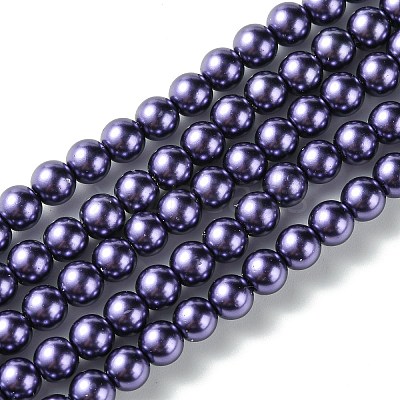 Eco-Friendly Grade A Glass Pearl Beads HY-J002-6mm-HX073-1