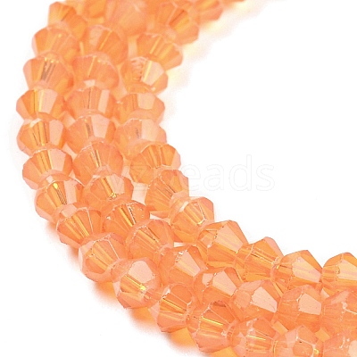 Baking Paint Transparent Glass Beads Strands DGLA-F029-J2mm-03-1