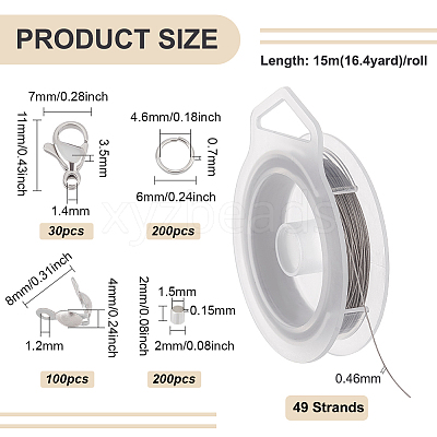 DIY Beading Jewelry Making Finding Kit DIY-BC0012-53A-1