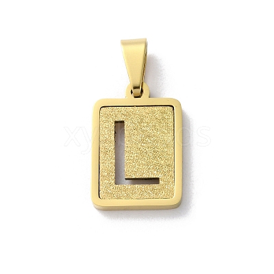 304 Stainless Steel Alphabet Pendants STAS-S152-01G-L-1