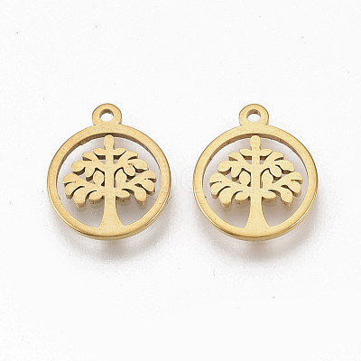 201 Stainless Steel Charms X-STAS-T050-020G-1