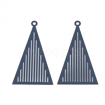 430 Stainless Steel Filigree Pendants STAS-S108-04A-1