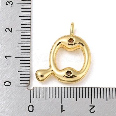 Rack Plating Brass Micro Pave Cubic Zirconia Pendants KK-A200-24G-Q-1