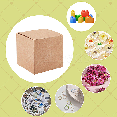 Square Folding Kraft Paper Jewelry Boxes LS-CON-WH0089-47A-1