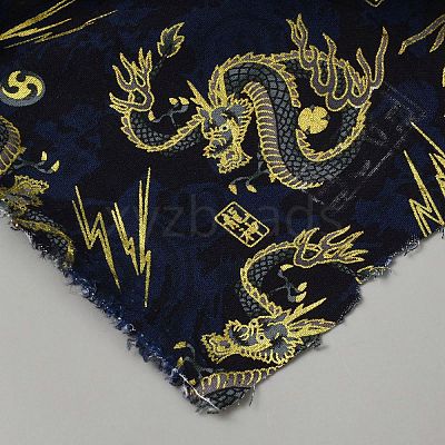 Dragon Pattern Cotton Fabric AJEW-WH0481-274B-1