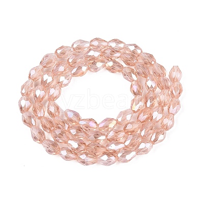 Transparent Electroplate Glass Beads Strands LS-EGLA-N013-T4mm-B29-1