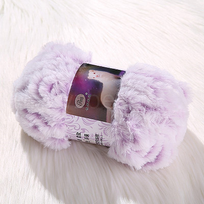 Imitation Mink Fur Super Bulky Polyester Nylon Blended Yarn PW-WG86474-01-1