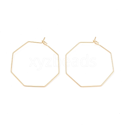 Ion Plating(IP) 316 Stainless Steel Hoop Earrings Findings STAS-C029-03G-1