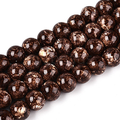 Baking Paint Glass Beads Strands DGLA-N016-10mm-05-1