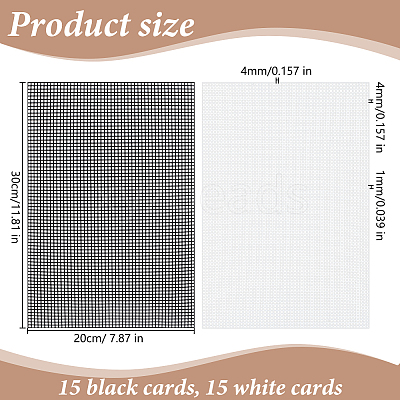 30Pcs 2 Colors PE Mesh Canvas Sheets AJEW-WR0003-60-1