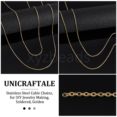 1Roll 304 Stainless Steel Cable Chains CHS-UN0001-28-1