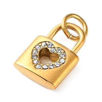 304 Stainless Steel Rhinestone Pendants RB-CBA324D-01G-09-1