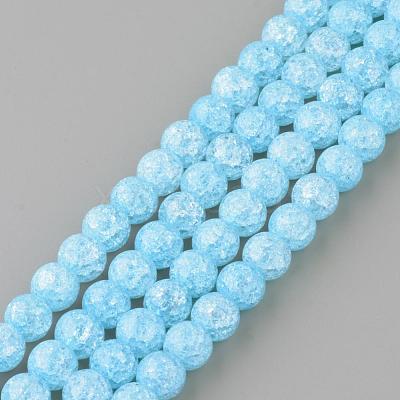 Synthetic Crackle Quartz Beads Strands GLAA-S134-8mm-13-1
