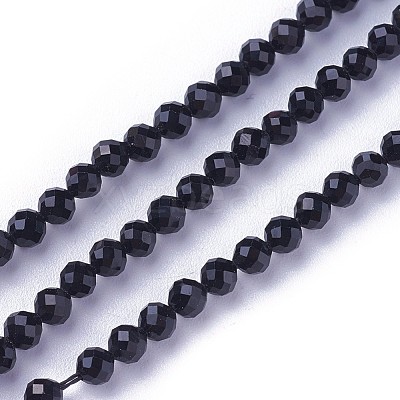 Faceted Glass Beads Strands G-F619-09B-3mm-1