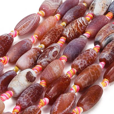 Dyed & Heated Natural Fire Crackle Agate Beads Strands GG-CBAB9C6-A01-02-1