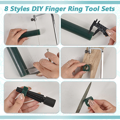 8 Styles DIY Finger Ring Tool Sets TOOL-UN0001-72-1