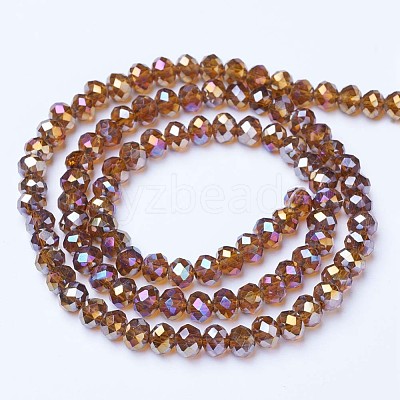 Electroplate Glass Beads Strands EGLA-A034-T8mm-B08-1