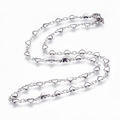 Non-Tarnish 304 Stainless Steel Chain Necklaces STAS-P164-21P-1