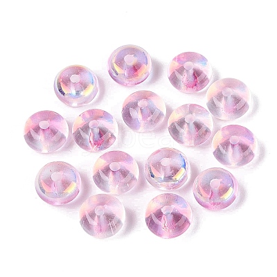 Baking Paint Electroplate Transparent Glass Beads EGLA-Q141-01B-A05-1