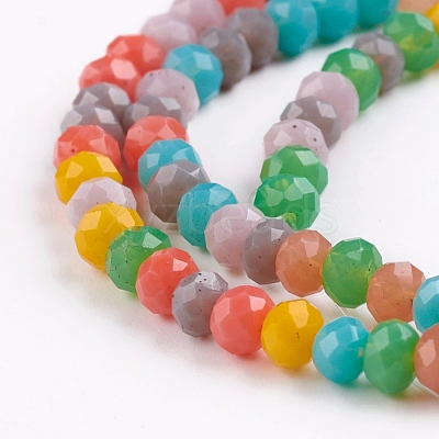 Faceted Glass Beads Strands X-GLAA-G074-B03-1