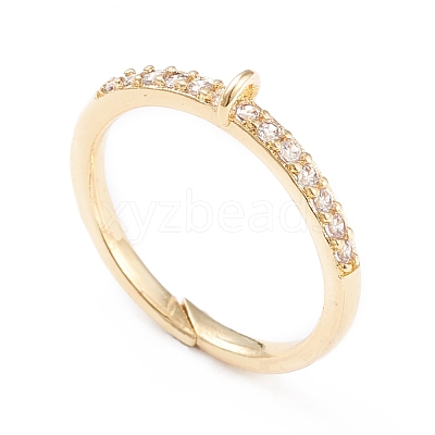 Brass Cuff Finger Ring Settings KK-L155-34G-1