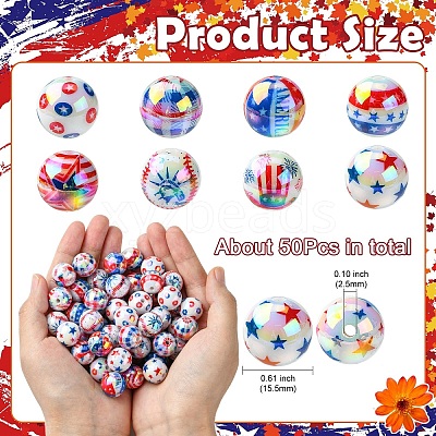 Acrylic Beads OACR-CJC0008-06-1