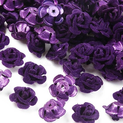 Flocky Aluminum Beads FALUM-S001-001I-1