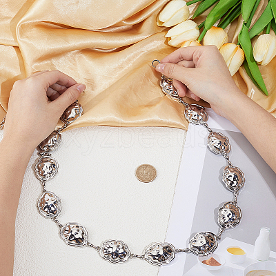 1Pc Alloy Cloud Link Chain Waist Belly Chains for Women AJEW-GF0013-44-1