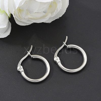 Tarnish Resistant 304 Stainless Steel Hoop Earrings EJEW-F105-12P-1