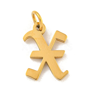 Ion Plating(IP) 304 Stainless Steel Charms STAS-I010-01G-X-1