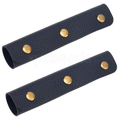 2Pcs PU Leather Luggage Handle Wrap Covers PURS-GL0001-06A-1